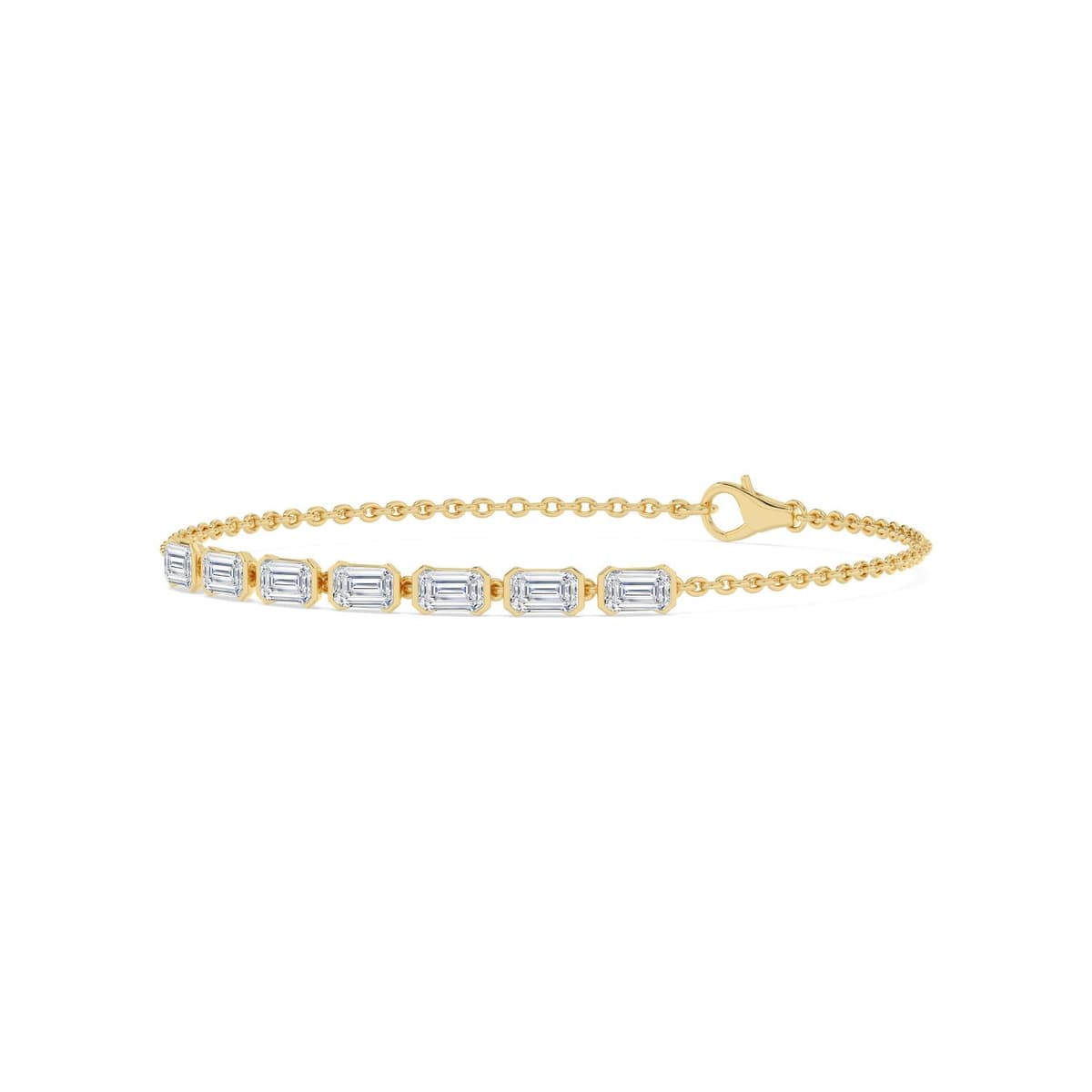 14K Yellow Gold Lab Grown Diamond BRACELET 2.33 ctw SJBR20668EM-2.20CT-7IN