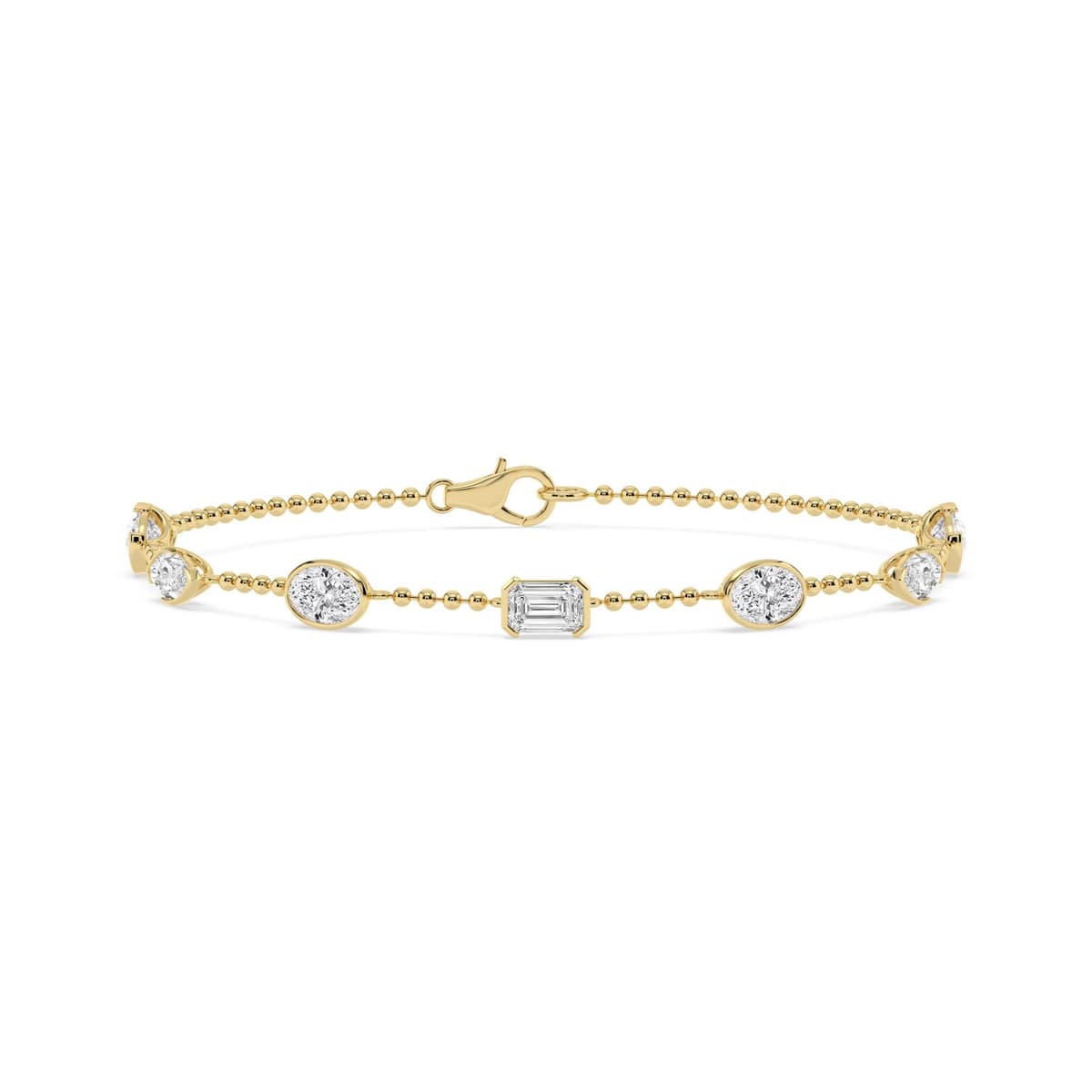 14K Yellow Gold Lab Grown Diamond BRACELET 3.48 ctw SJBR20670MS-3.38CT-7IN