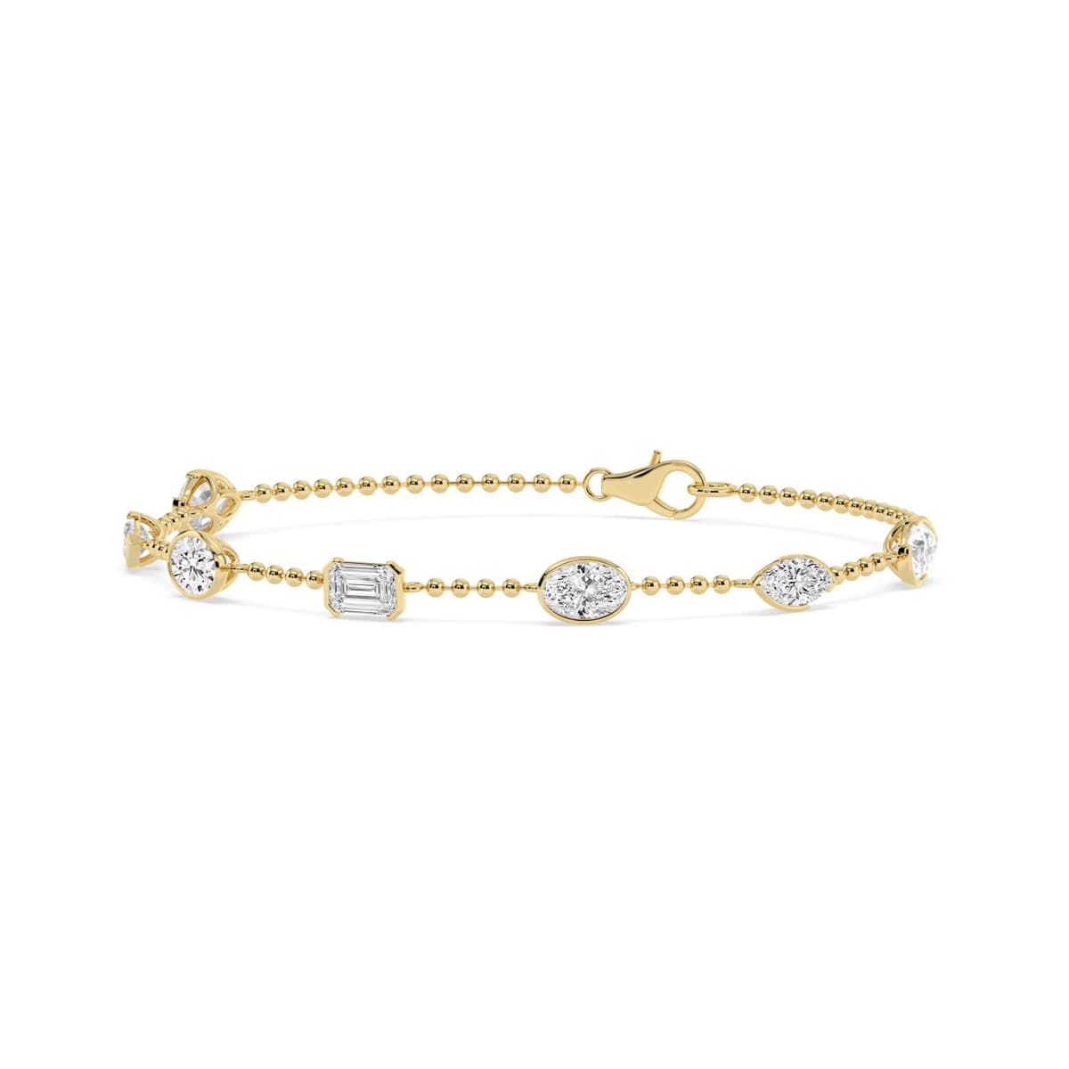 14K Yellow Gold Lab Grown Diamond BRACELET 3.48 ctw SJBR20670MS-3.38CT-7IN