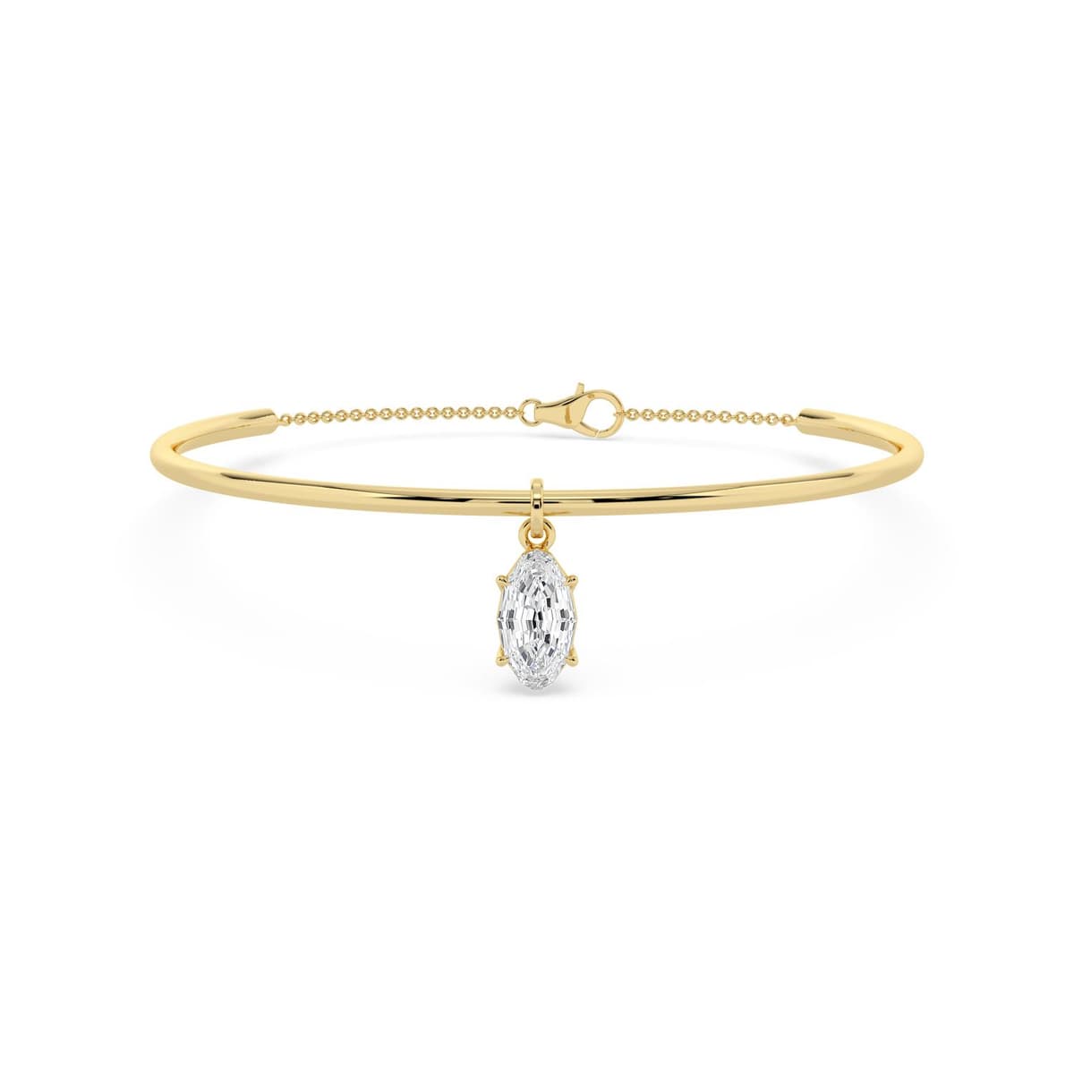 14K Yellow Gold Lab Grown Diamond BRACELET 1.50 ctw SJBR20682LSOV-1.50CT