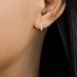 14K Yellow Gold Lab Grown Diamond EARRINGS 1.00 ctw SJE31883-1.00CT