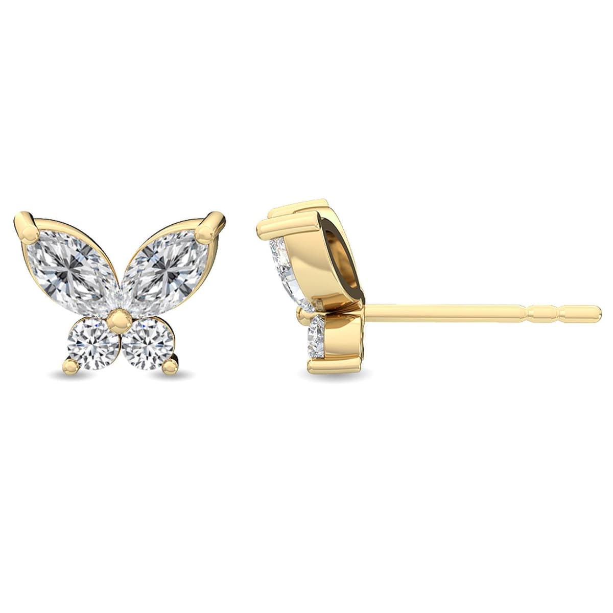 14K Yellow Gold Lab Grown Diamond EARRINGS 0.62 ctw SJE32050-0.50CT