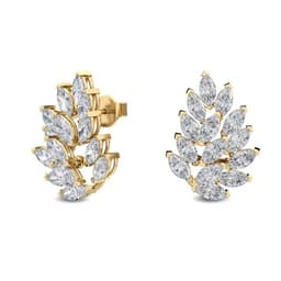 14K Yellow Gold Lab Grown Diamond EARRINGS 3.23 ctw SJE32188-3.33CT