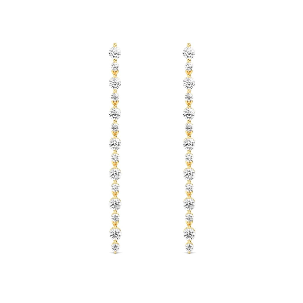 14K Yellow Gold Lab Grown Diamond EARRINGS 1.45 ctw SJE32346-1.50CT