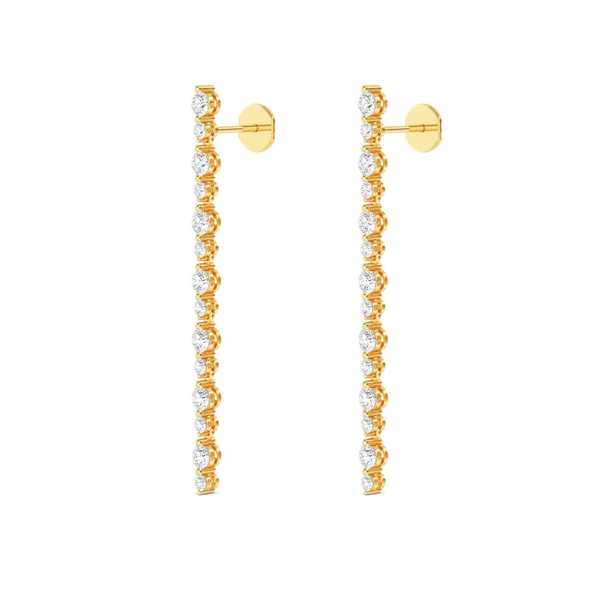 14K Yellow Gold Lab Grown Diamond EARRINGS 1.45 ctw SJE32346-1.50CT