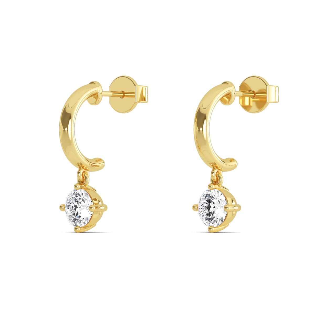 14K Yellow Gold Lab Grown Diamond EARRINGS 1.40 ctw SJE32392-1.38CT