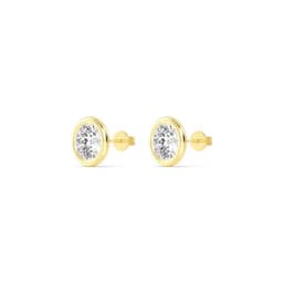 14K Yellow Gold Lab Grown Diamond EARRINGS 1.50 ctw SJE32903-1.50CT