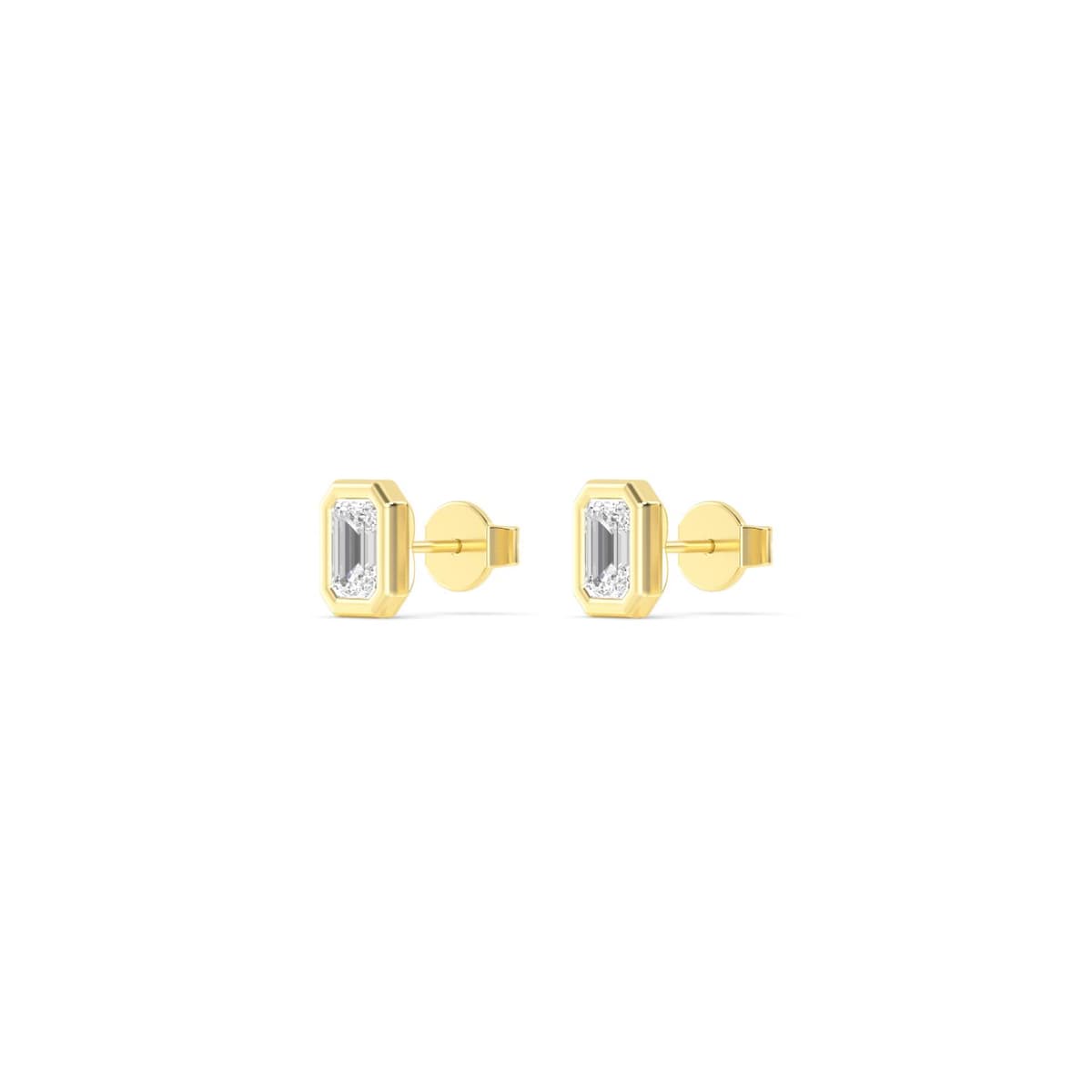 14K Yellow Gold Lab Grown Diamond EARRINGS 0.31 ctw SJE32903EM-0.25CT