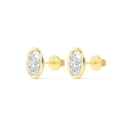 14K Yellow Gold Lab Grown Diamond EARRINGS 3.00 CTw SJE32903OV-3.00ct