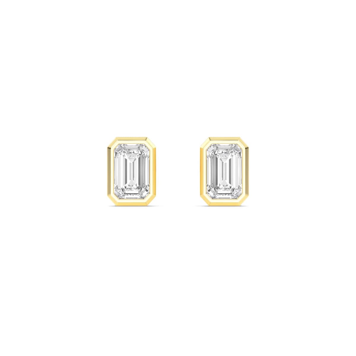 14K Yellow Gold Lab Grown Diamond EARRINGS 2.00 ctw SJE33247RDT-2.00CT