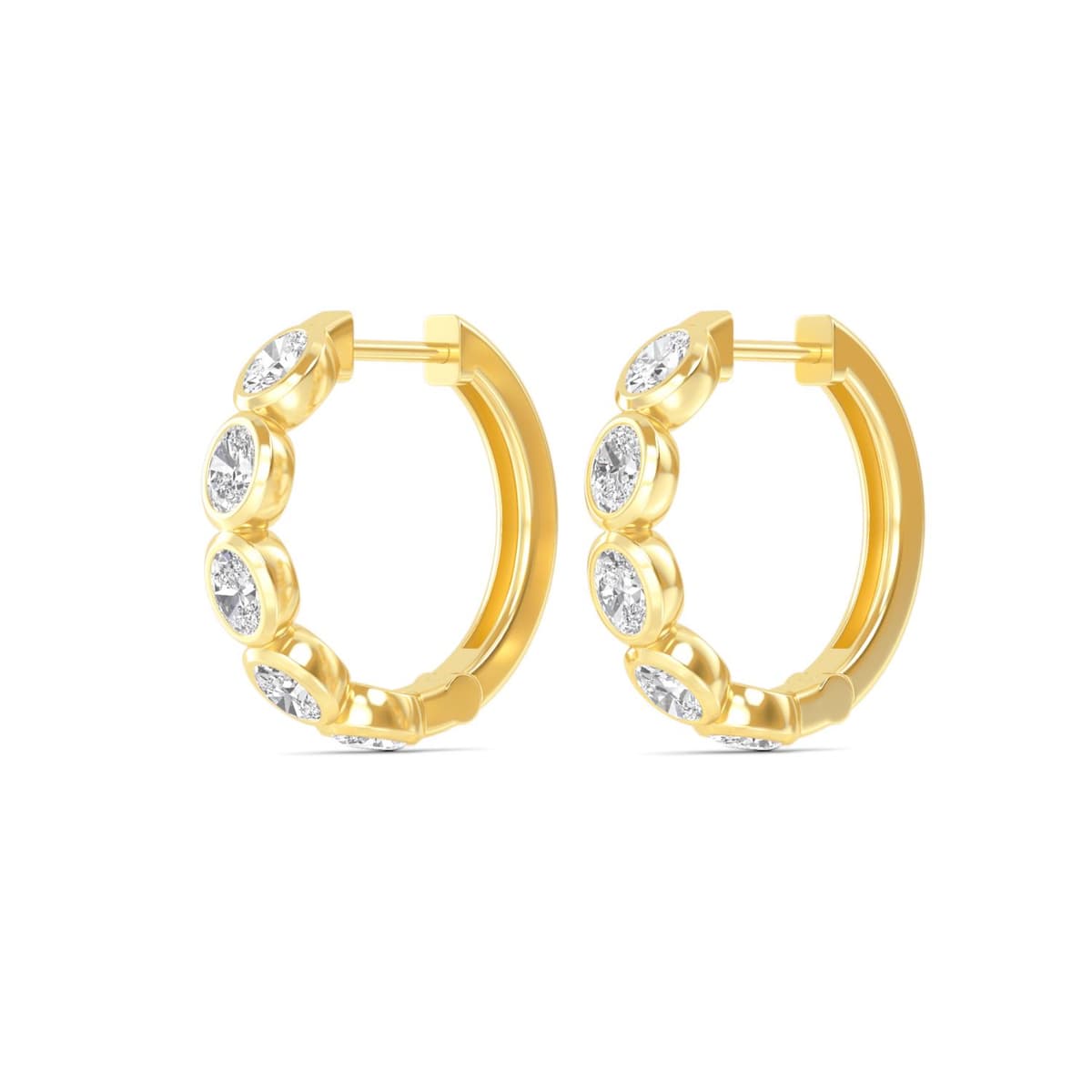 14K Yellow Gold Lab Grown Diamond EARRINGS 1.48 ctw SJE33270OV-1.50CT
