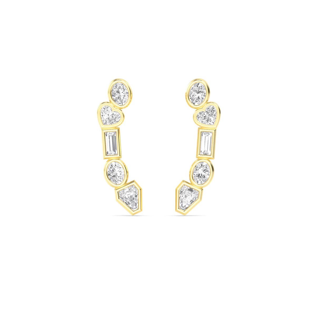 14K Yellow Gold Lab Grown Diamond EARRINGS 1.41 ctw SJE33273FS-1.50CT