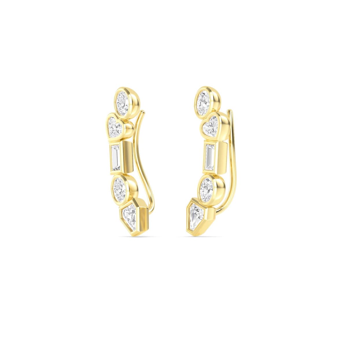 14K Yellow Gold Lab Grown Diamond EARRINGS 1.41 ctw SJE33273FS-1.50CT
