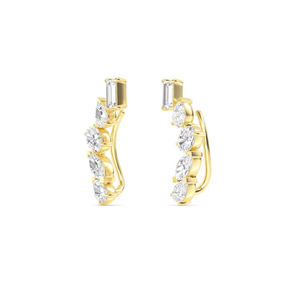 14K Yellow Gold Lab Grown Diamond EARRINGS 1.14 ctw SJE33274MS-1.10CT