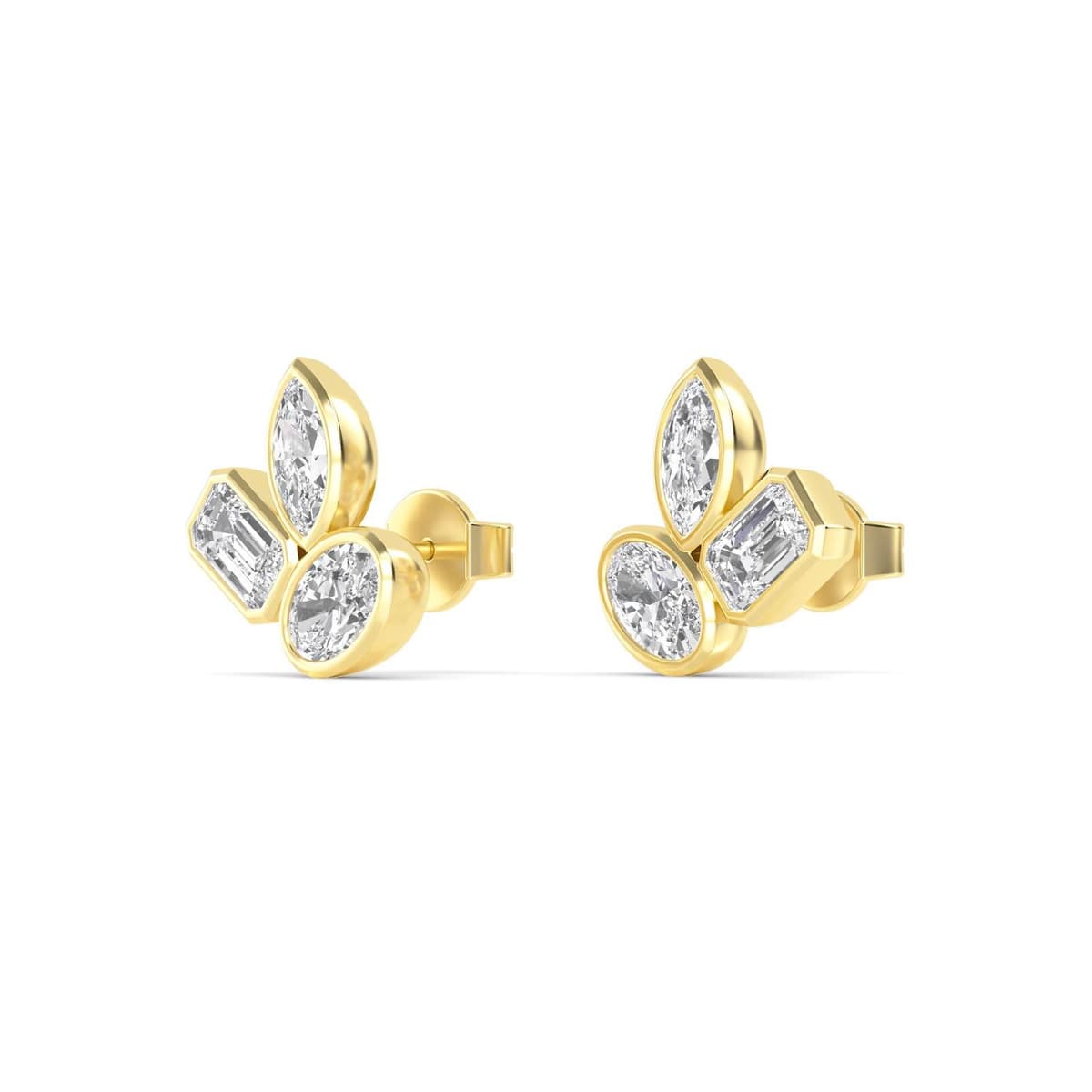 14K Yellow Gold Lab Grown Diamond EARRINGS 2.06 ctw SJE33276MS-2.00CT