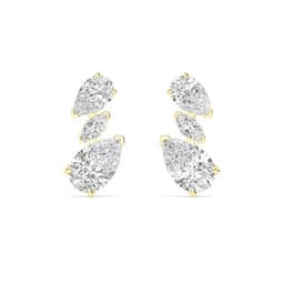 14K Yellow Gold Lab Grown Diamond EARRINGS 5.34 ctw SJE33330-5.25CT