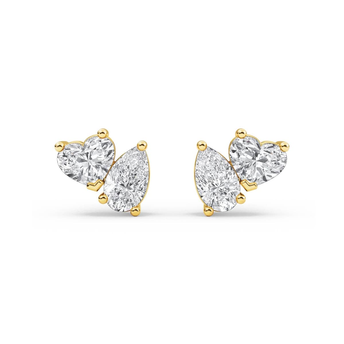 14K Yellow Gold Lab Grown Diamond EARRINGS 1.01 ctw SJE33339HTPE-0.88CT