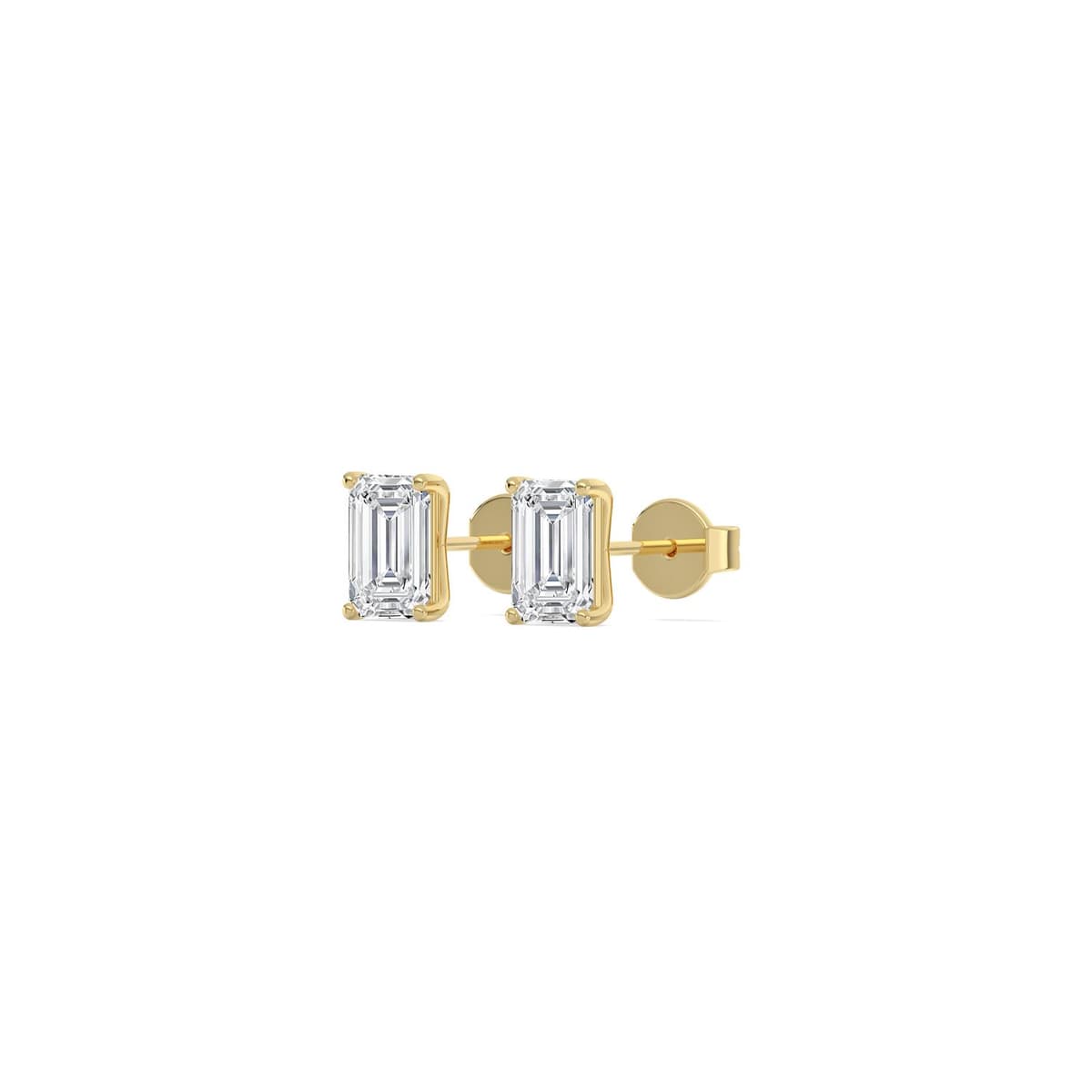 14K Yellow Gold Lab Grown Diamond EARRINGS 4.00 ctw SJE33357EM-4.00CT