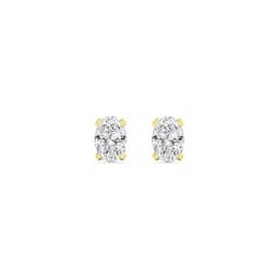 14K Yellow Gold Lab Grown Diamond EARRINGS 4.00 ctw SJE33379OV-4.00CT