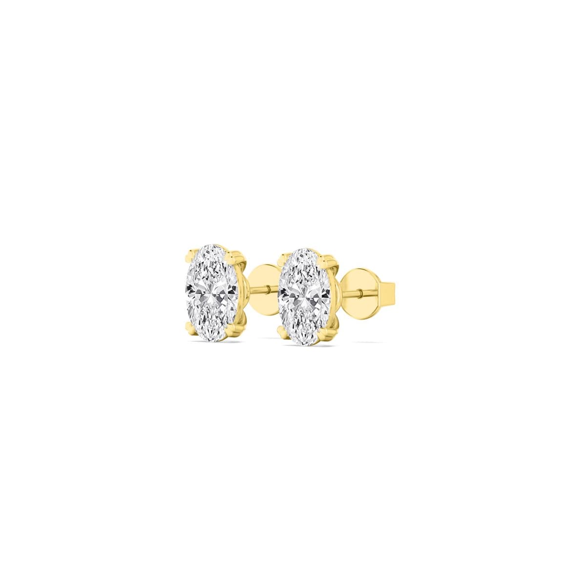 14K Yellow Gold Lab Grown Diamond EARRINGS 4.00 ctw SJE33379OV-4.00CT