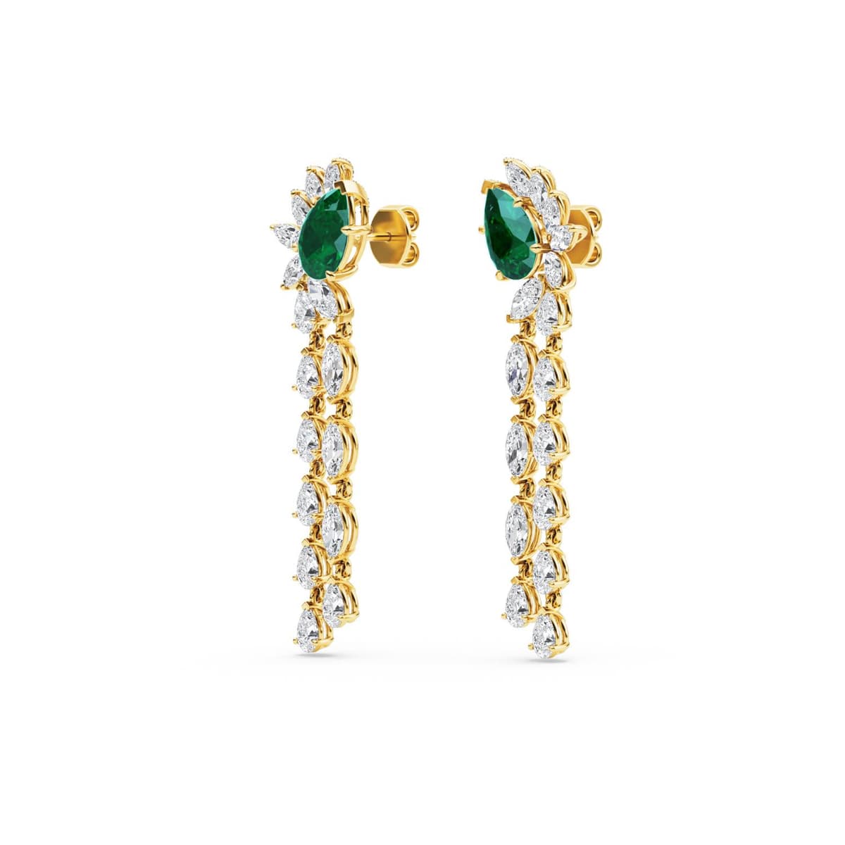14K Yellow Gold Lab Grown Diamond EARRINGS 5.32 ctw SJE33389-3.00CT