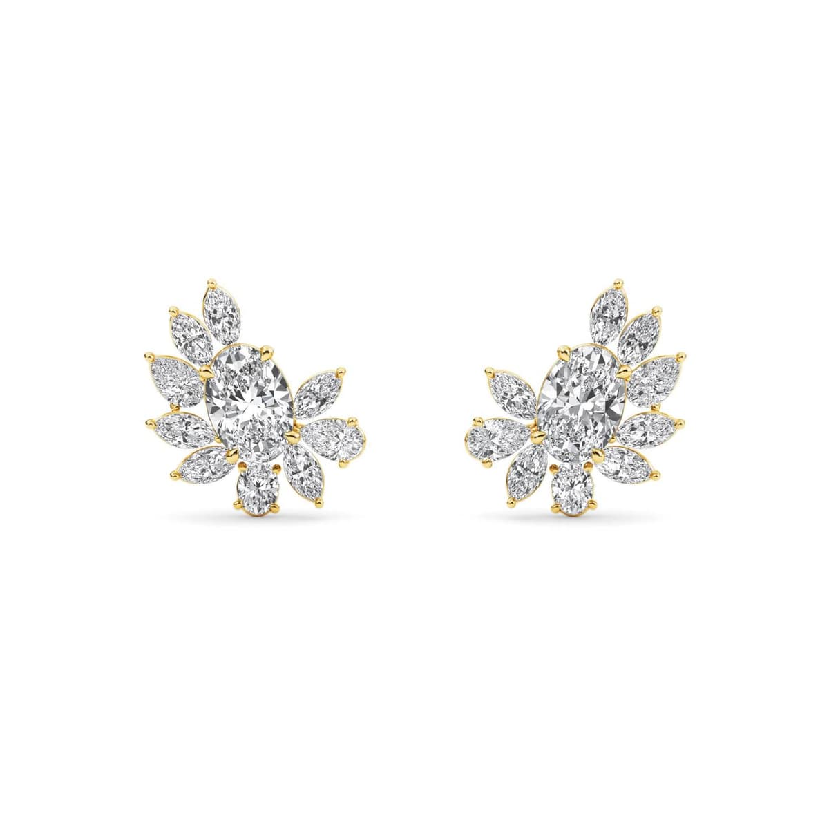 14K Yellow Gold Lab Grown Diamond EARRINGS 4.63 ctw SJE33394_D-4.88CT