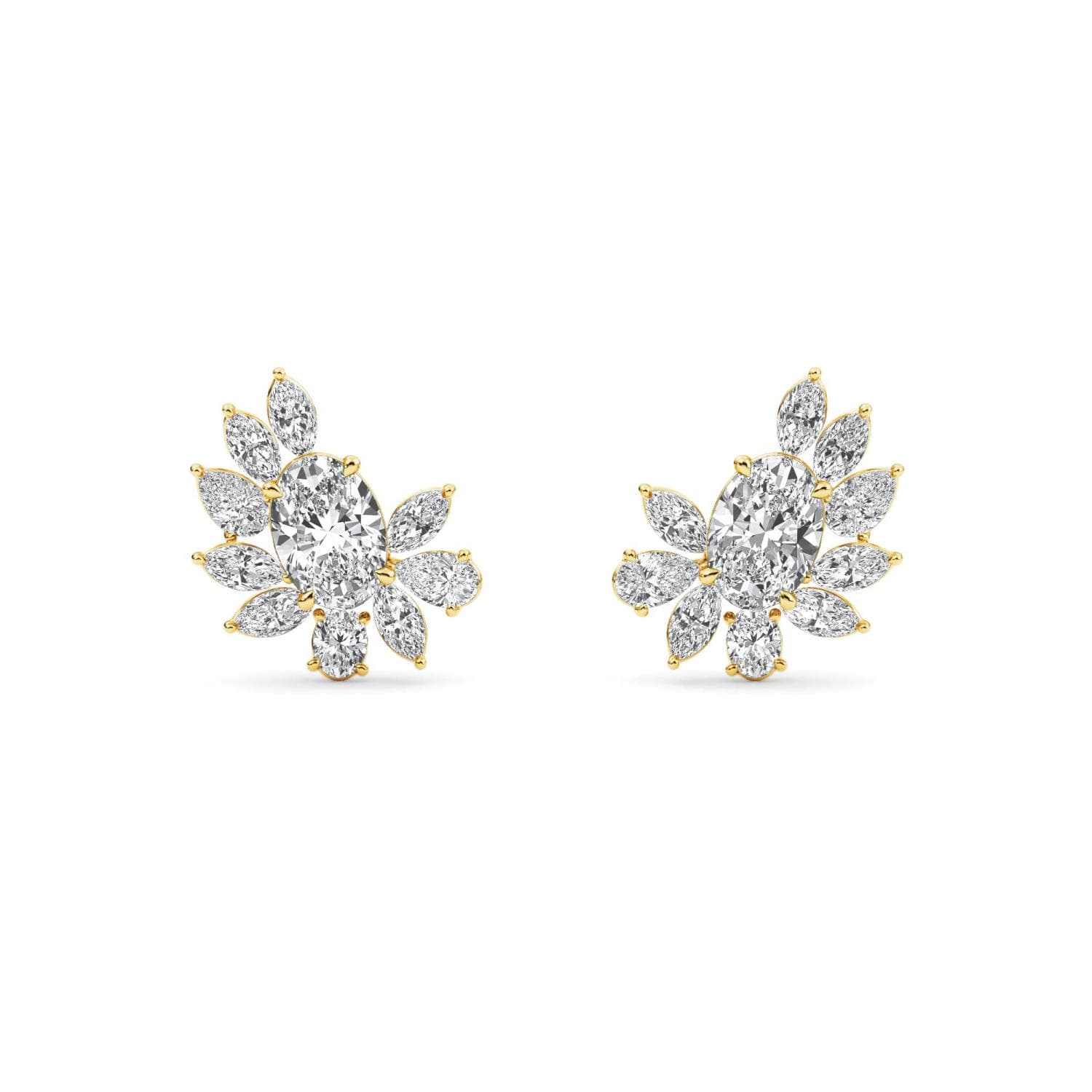 14K Yellow Gold Lab Grown Diamond EARRINGS 4.63 ctw SJE33394_D-4.88CT