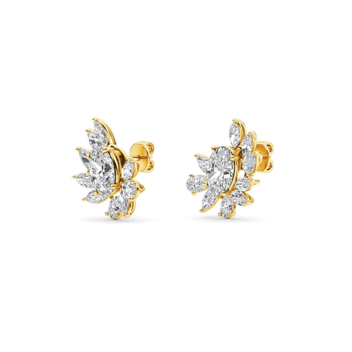 14K Yellow Gold Lab Grown Diamond EARRINGS 4.63 ctw SJE33394_D-4.88CT