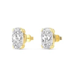 14K Yellow Gold Lab Grown Diamond EARRINGS 6.00 ctw SJE33449CU-6.00CT