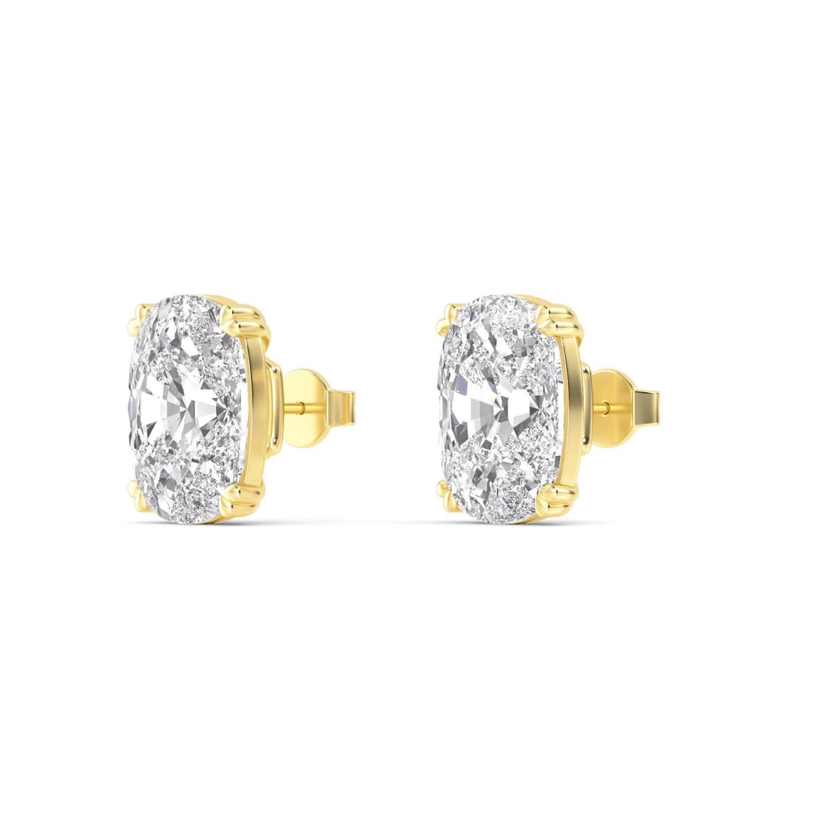 14K Yellow Gold Lab Grown Diamond EARRINGS 6.00 ctw SJE33449CU-6.00CT