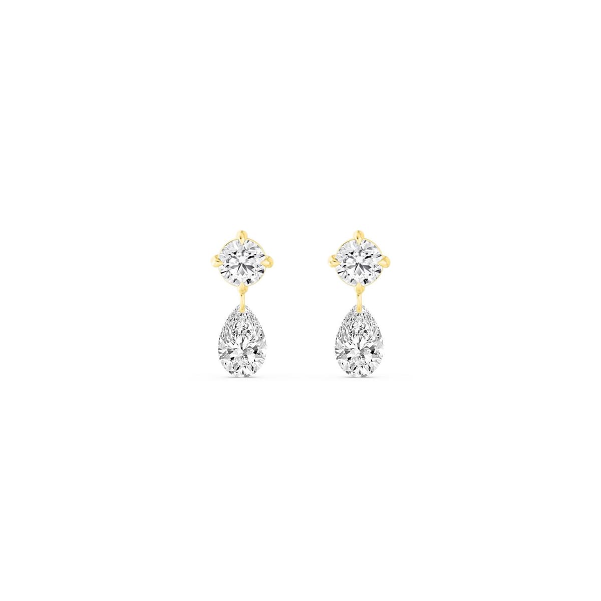 14K Yellow Gold Lab Grown Diamond EARRINGS 1.81 ctw SJE33466-1.83CT