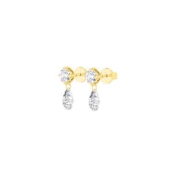 14K Yellow Gold Lab Grown Diamond EARRINGS 1.81 ctw SJE33466-1.83CT