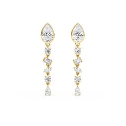 14K Yellow Gold Lab Grown Diamond Earrings 3.08 ctw SJE33474-3.00CT