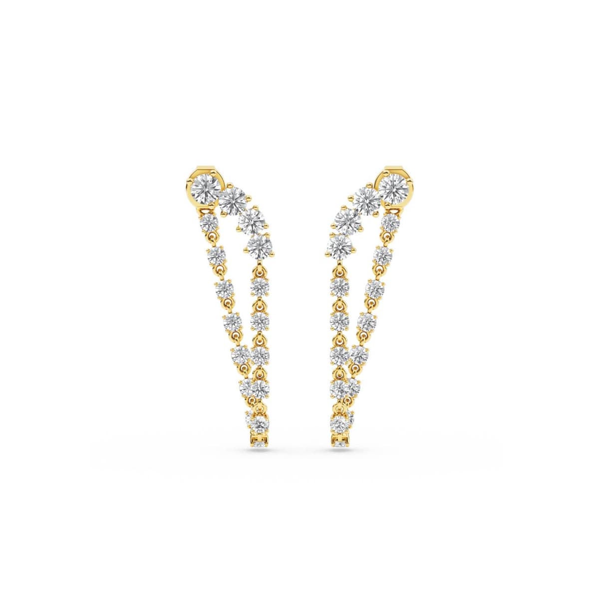 14K Yellow Gold Lab Grown Diamond EARRINGS 2.34 ctw SJE33476-2.25CT