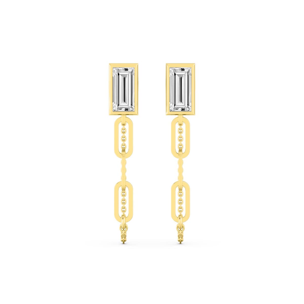 14K Yellow Gold Lab Grown Diamond EARRINGS 2.00 ctw SJE33486BAG-2.00CT