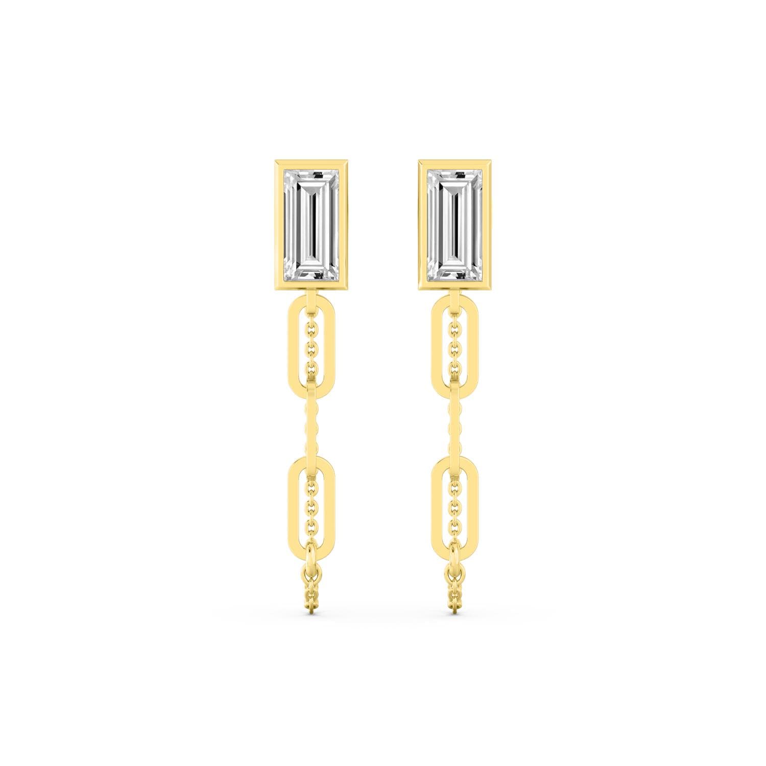 14K Yellow Gold Lab Grown Diamond EARRINGS 2.00 ctw SJE33486BAG-2.00CT