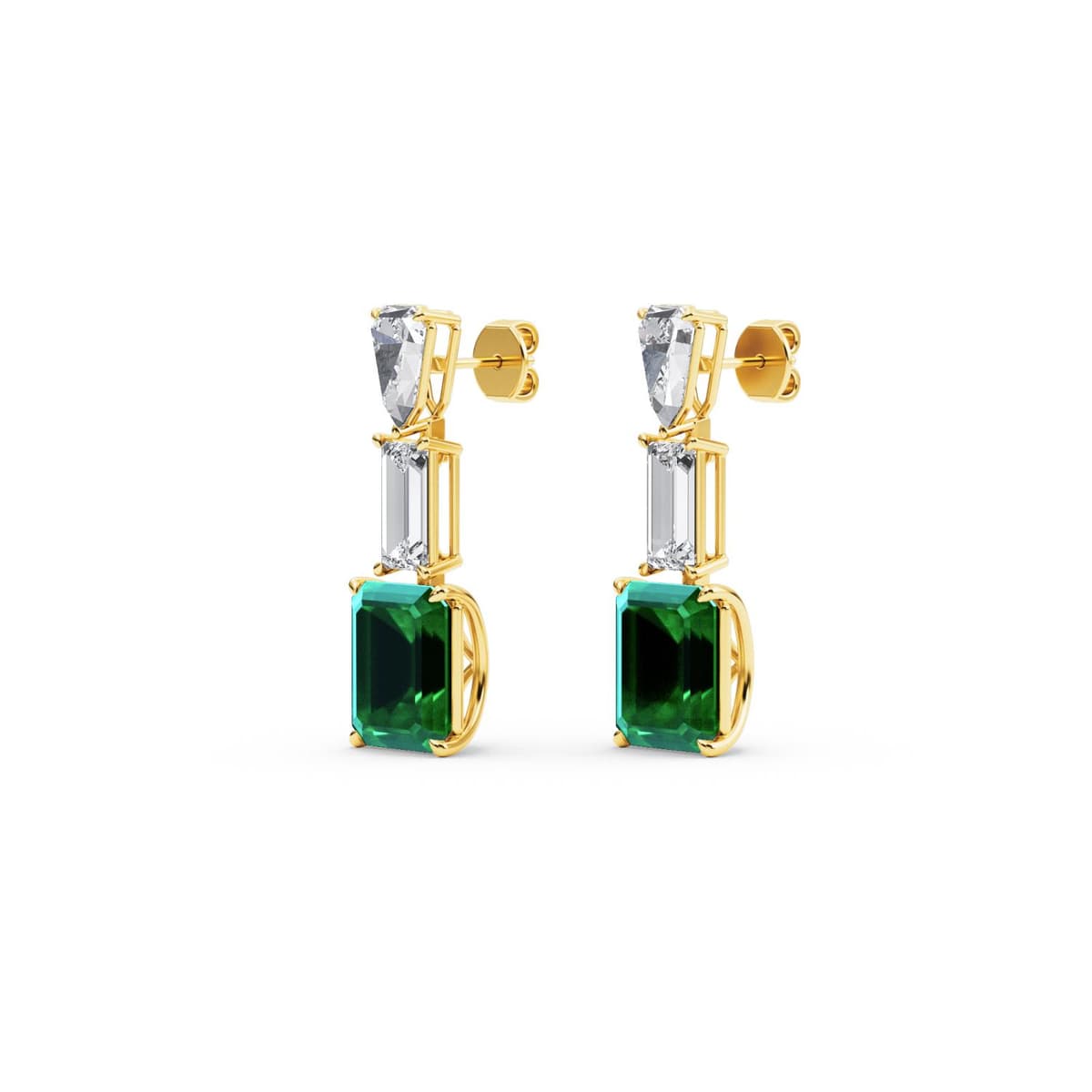 14K Yellow Gold Lab Grown Diamond EARRINGS 12.65 ctw SJE33520-14.25CT