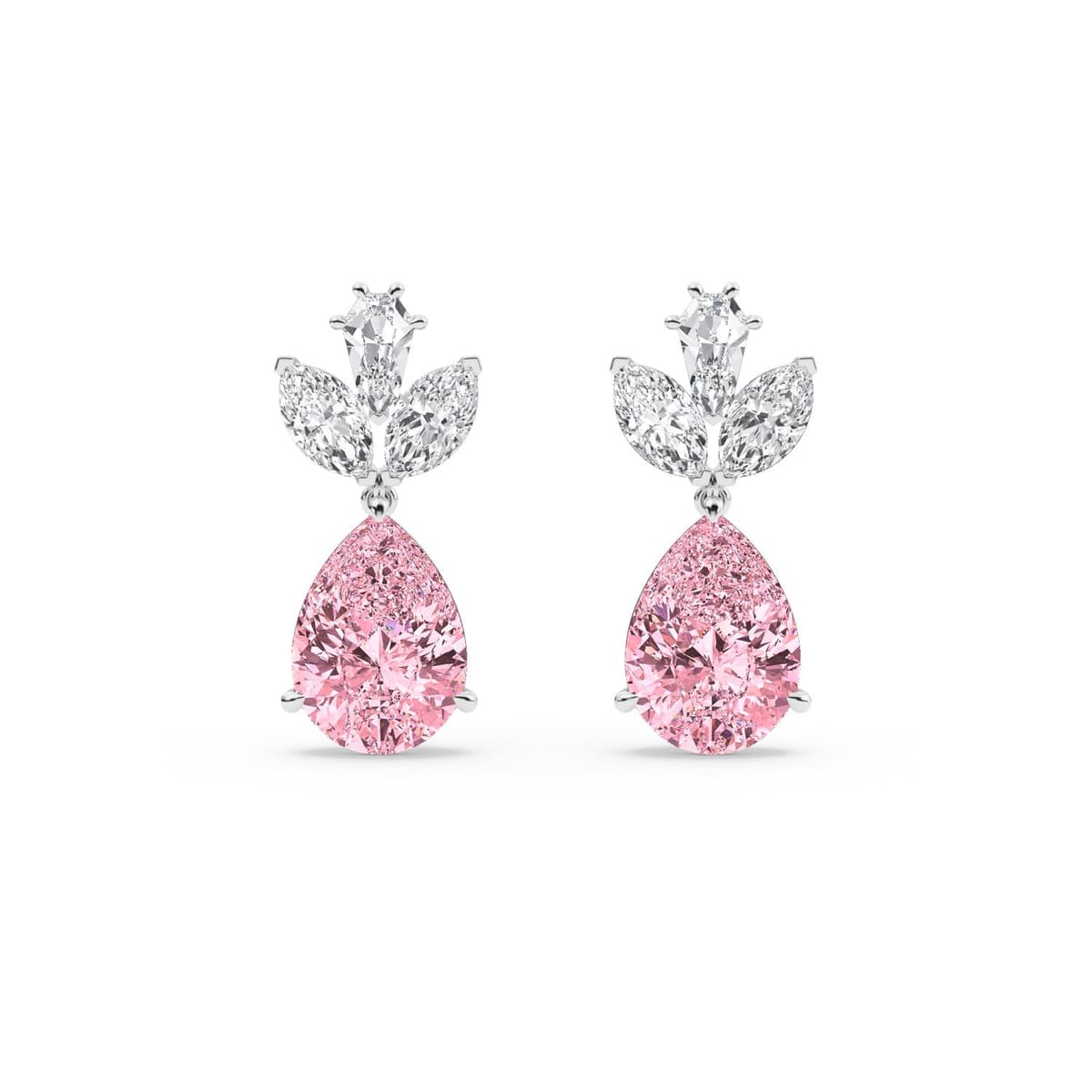 14K White Gold Lab Grown Diamond EARRINGS 13.73 ctw SJE33523-13.15CT