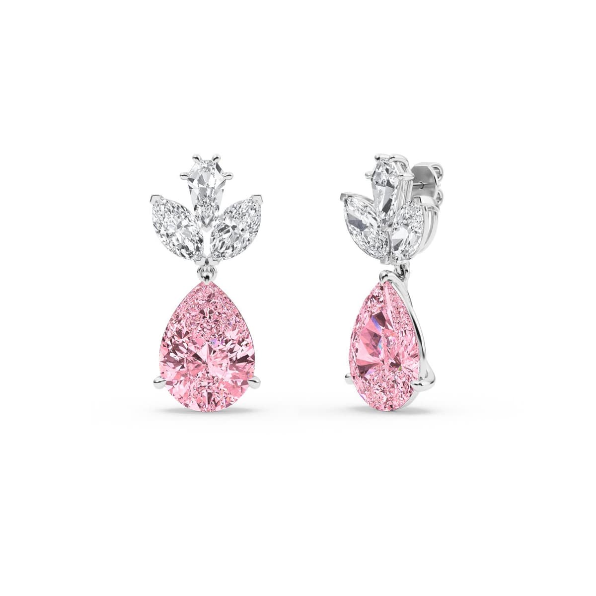 14K White Gold Lab Grown Diamond EARRINGS 13.73 ctw SJE33523-13.15CT