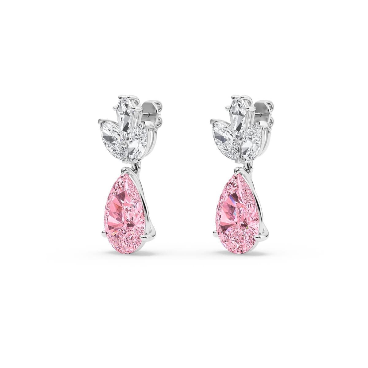 14K White Gold Lab Grown Diamond EARRINGS 13.73 ctw SJE33523-13.15CT