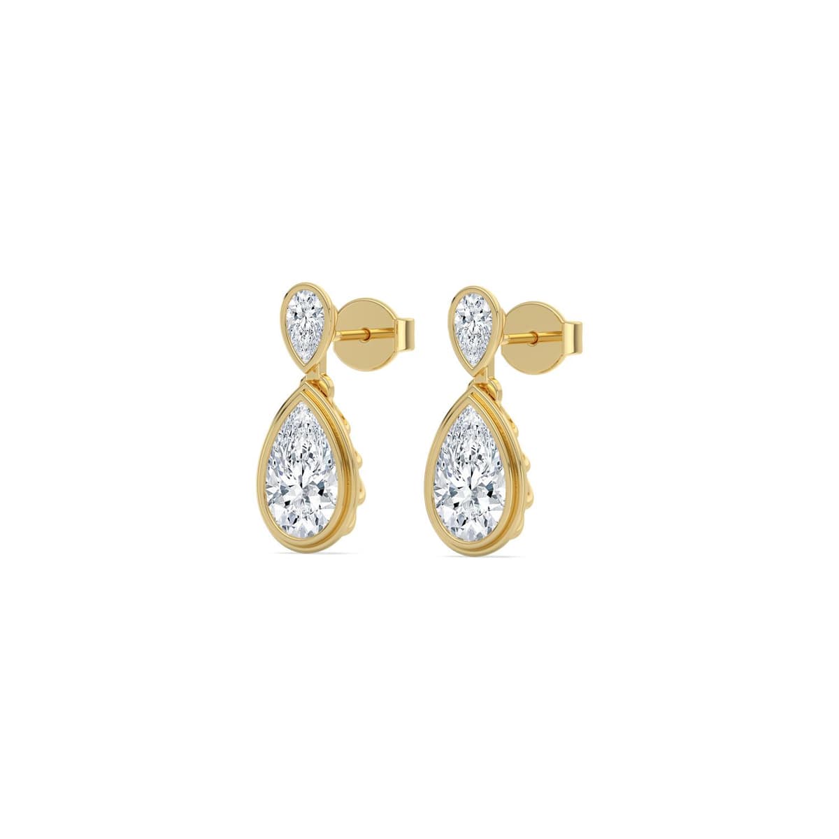 14K Yellow Gold Lab Grown Diamond EARRINGS 2.34 ctw SJE33768PE-2.00CT