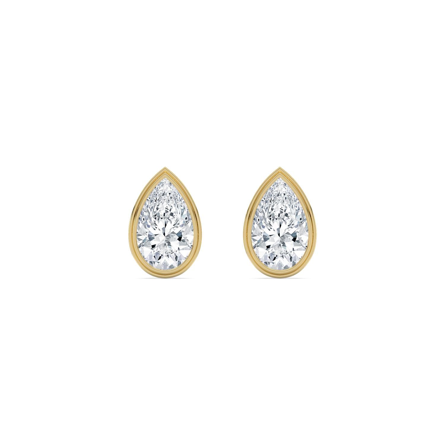 14K Yellow Gold Lab Grown Diamond EARRINGS 4.00 ctw SJE33769PE-4.00CT