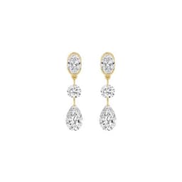14K Yellow Gold Lab Grown Diamond EARRINGS 3.07 ctw SJE33856-3.00CT