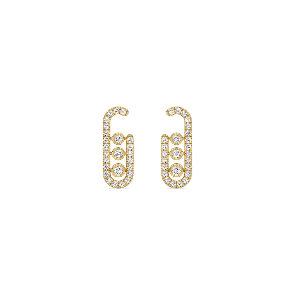 14K Yellow Gold Lab Grown Diamond EARRINGS 0.36 ctw SJE33867-0.38CT