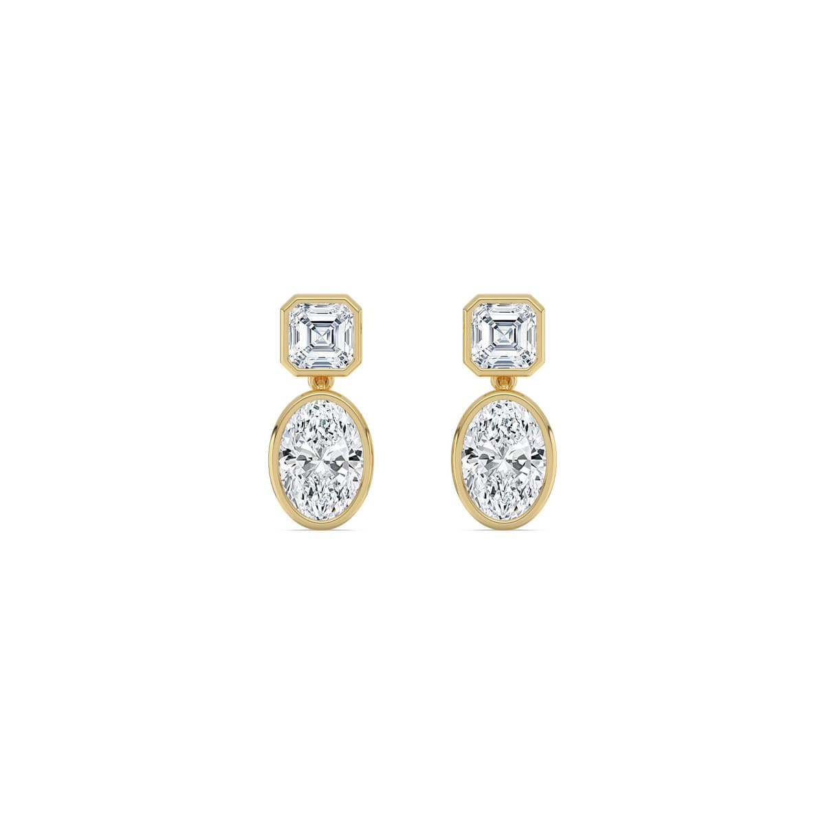 14K Yellow Gold Lab Grown Diamond EARRINGS 2.71 ctw SJE33872ASSOV-2.68CT