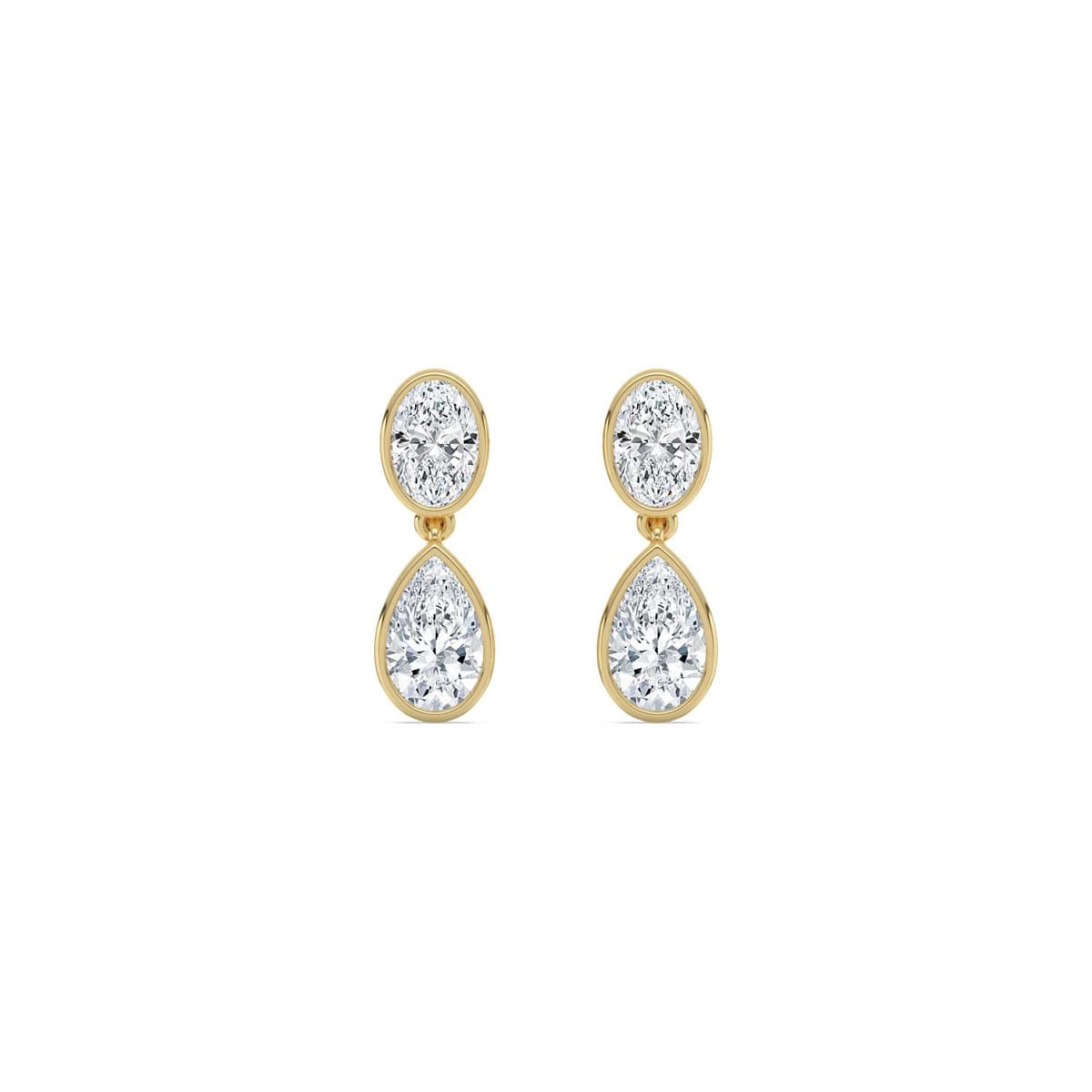 14K Yellow Gold Lab Grown Diamond EARRINGS 2.49 ctw SJE33875OVPE-2.50CT