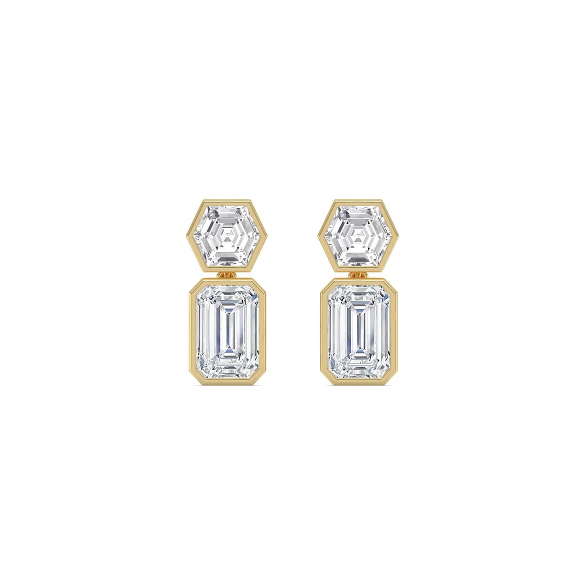 14K Yellow Gold Lab Grown Diamond EARRINGS 5.58 ctw SJE33883HXEM-5.63CT