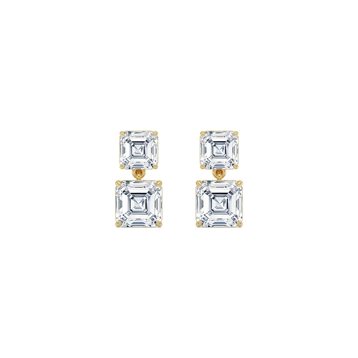 14K Yellow Gold Lab Grown Diamond EARRINGS 6.00 ctw SJE33884ASS-6.00CT