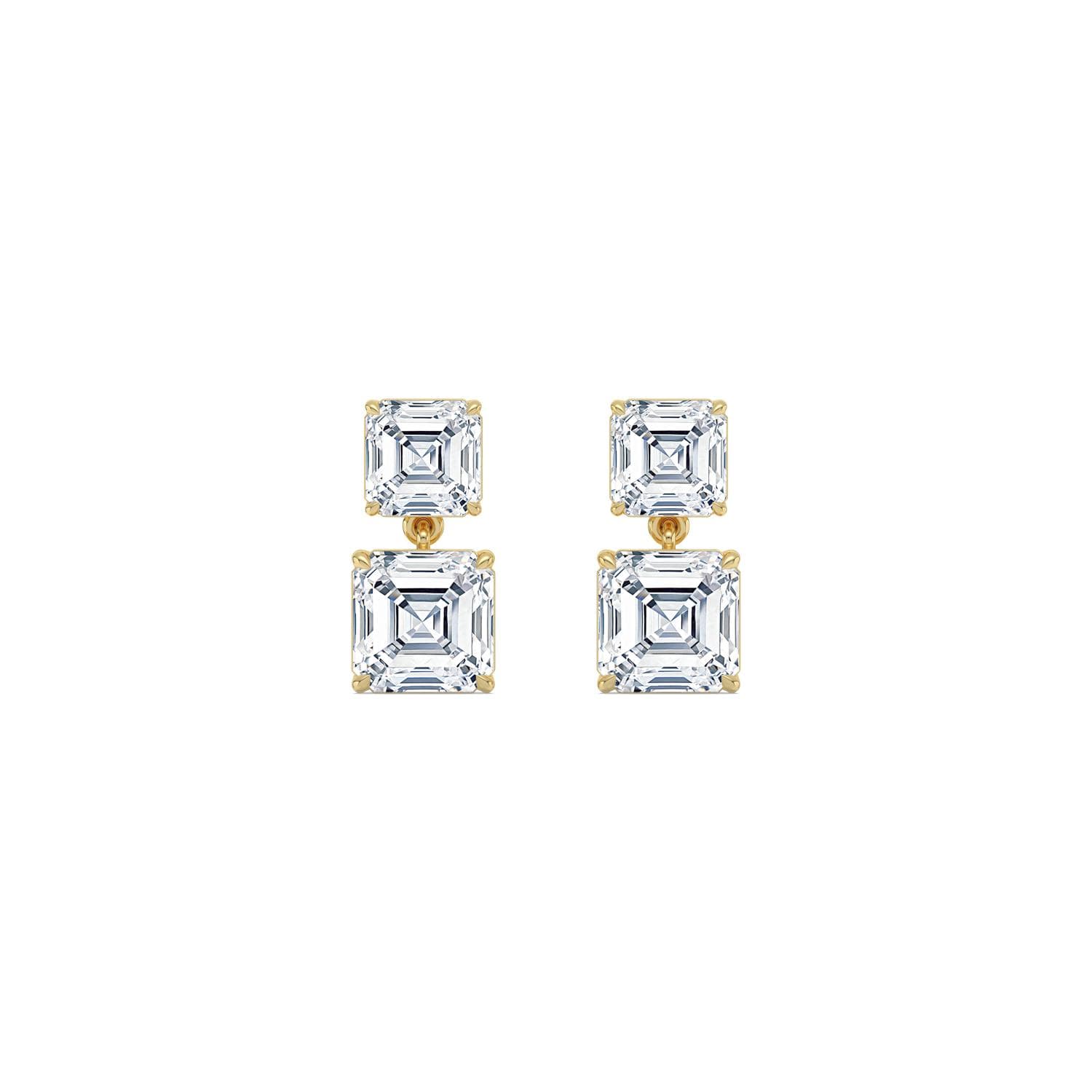14K Yellow Gold Lab Grown Diamond EARRINGS 6.00 ctw SJE33884ASS-6.00CT