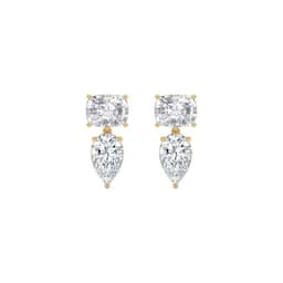 14K Yellow Gold Lab Grown Diamond EARRINGS 5.50 ctw SJE33885CUPE-5.50CT
